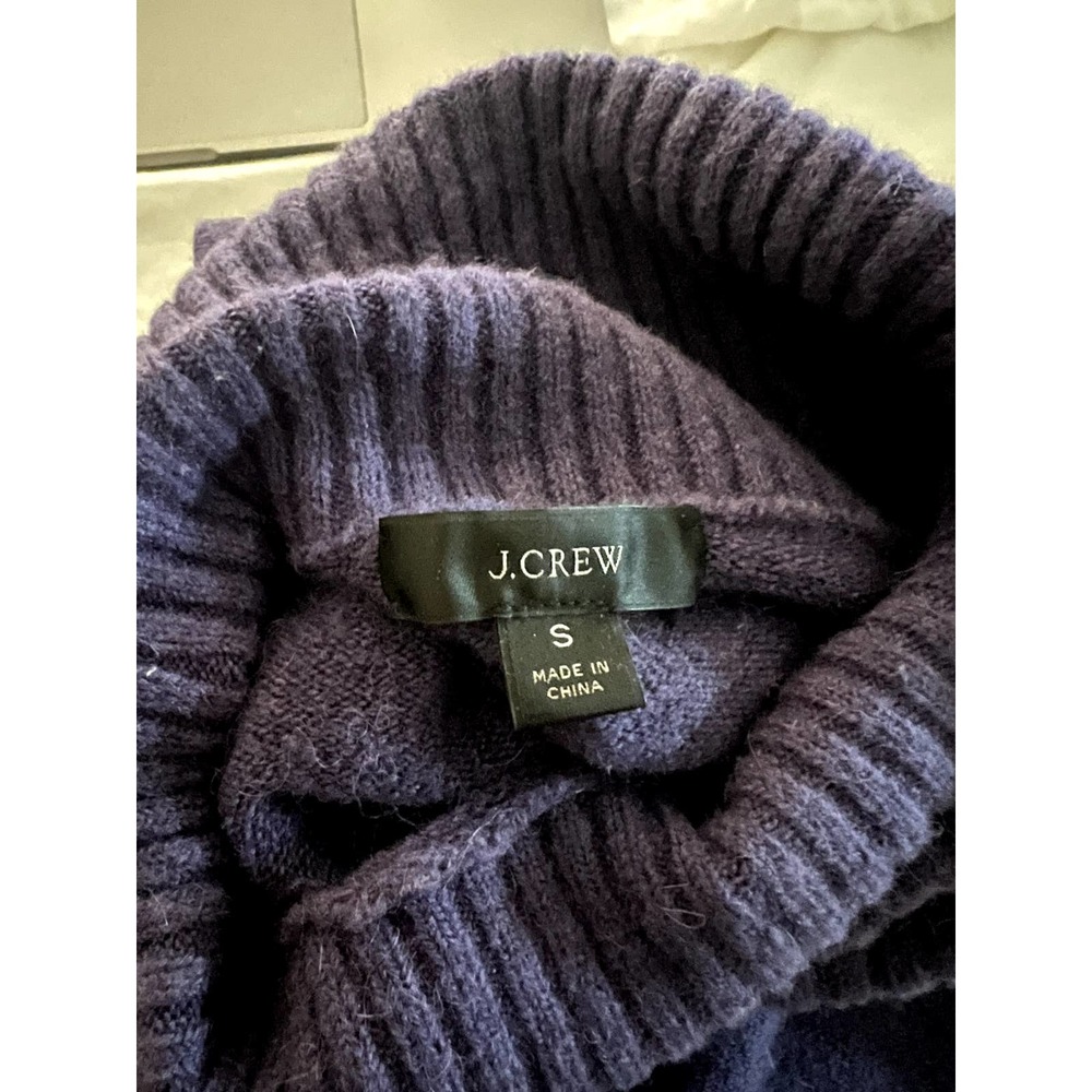 NWOT J crew turtleneck sweater super soft yarn ink shadow purple Size s - Picture 3 of 3